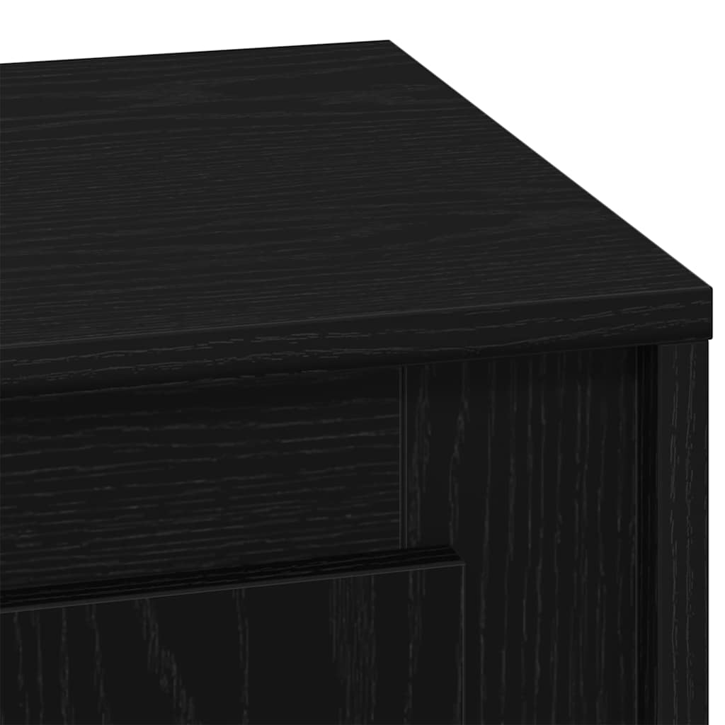 Nachtkastje Zwart 44 x 34,5 x 45 cm Bewerkt hout is nu te koop bij PeponiXL, paradijselijk wonen!