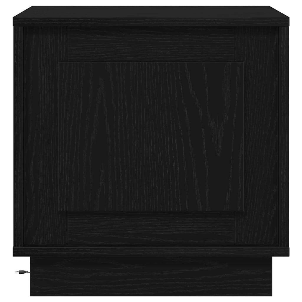 Nachtkastje Zwart 44 x 34,5 x 45 cm Bewerkt hout is nu te koop bij PeponiXL, paradijselijk wonen!