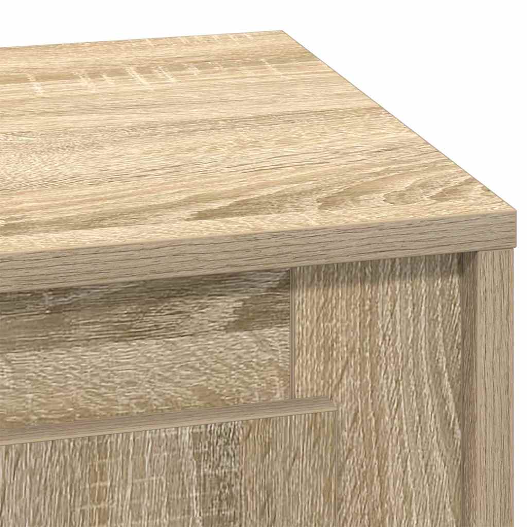Nachtkastje Sonoma Eiken 44 x 34,5 x 45 cm Bewerkt hout is nu te koop bij PeponiXL, paradijselijk wonen!