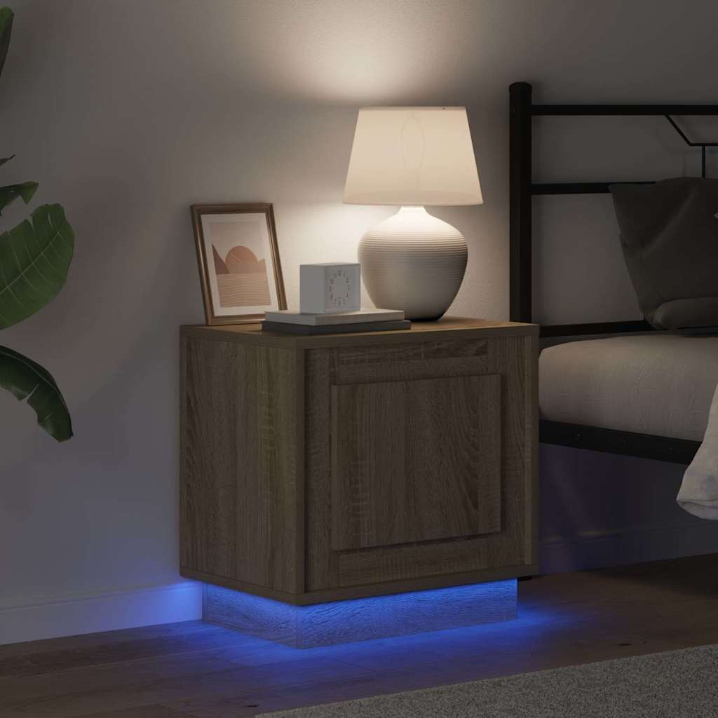 Nachtkastje Sonoma Eiken 44 x 34,5 x 45 cm Bewerkt hout is nu te koop bij PeponiXL, paradijselijk wonen!