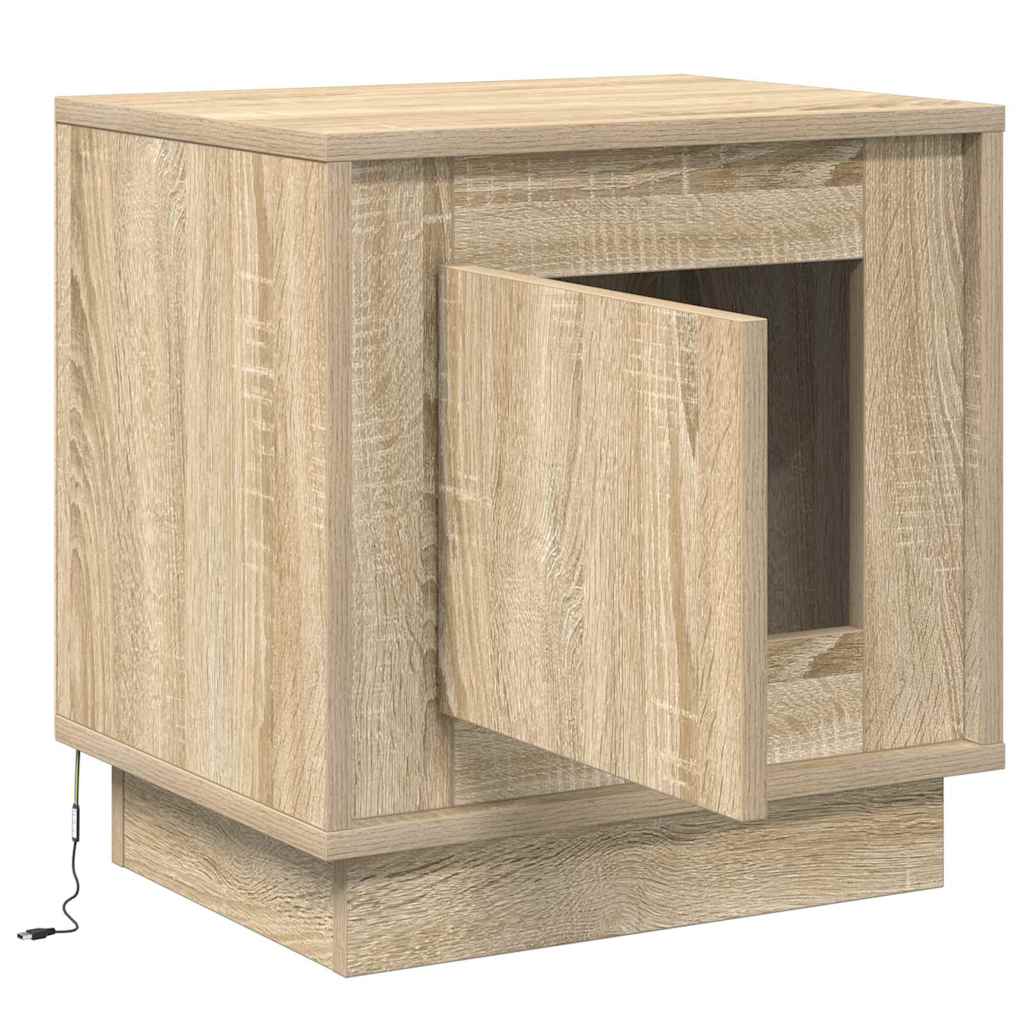 Nachtkastje Sonoma Eiken 44 x 34,5 x 45 cm Bewerkt hout is nu te koop bij PeponiXL, paradijselijk wonen!