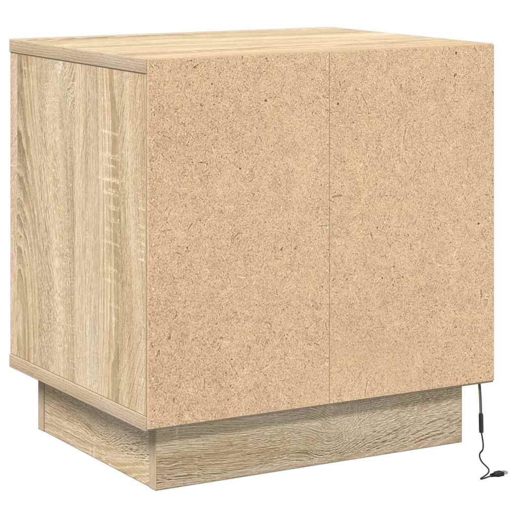 Nachtkastje Sonoma Eiken 44 x 34,5 x 45 cm Bewerkt hout is nu te koop bij PeponiXL, paradijselijk wonen!
