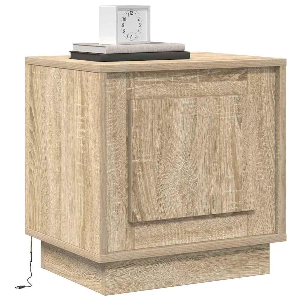 Nachtkastje Sonoma Eiken 44 x 34,5 x 45 cm Bewerkt hout is nu te koop bij PeponiXL, paradijselijk wonen!