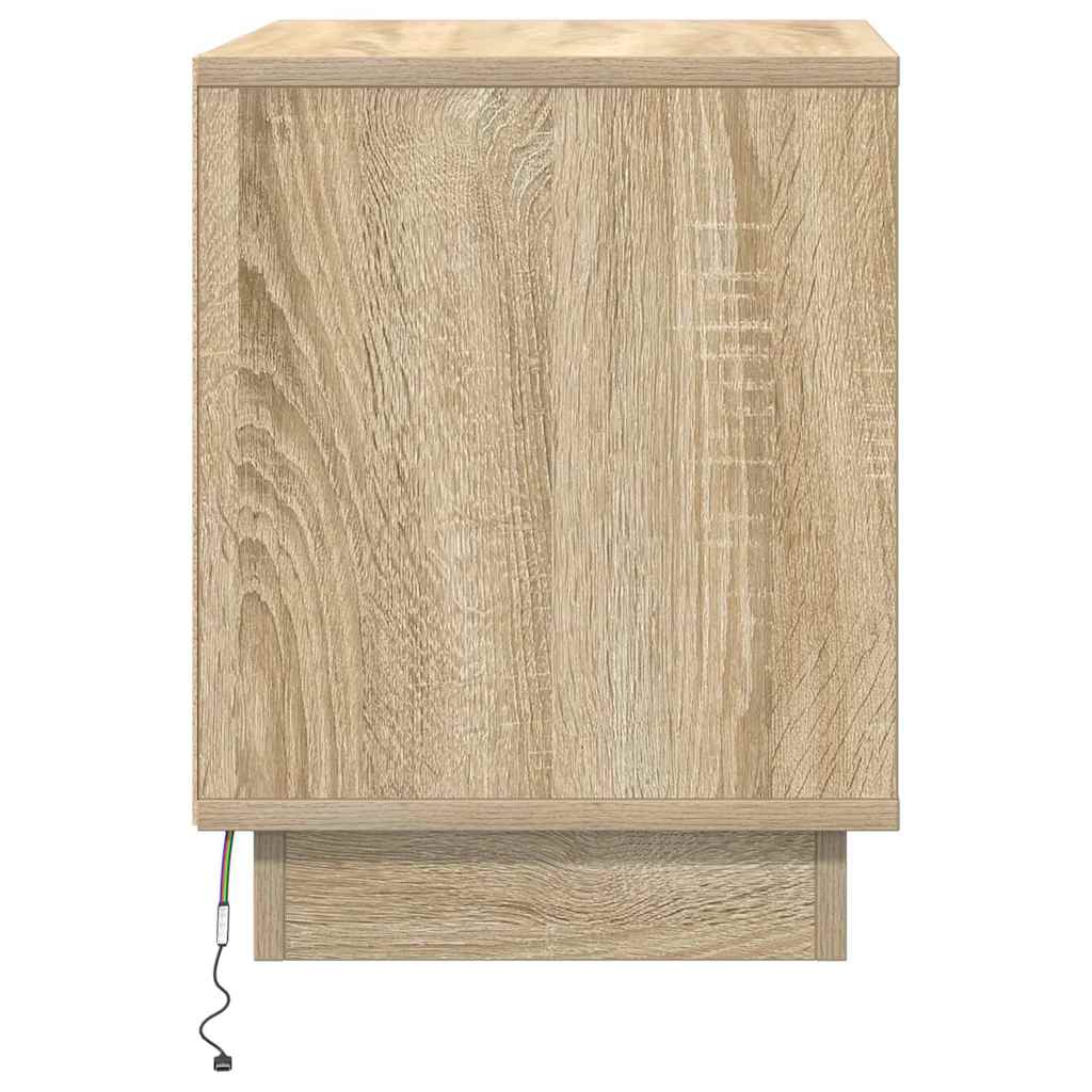 Nachtkastje Sonoma Eiken 44 x 34,5 x 45 cm Bewerkt hout is nu te koop bij PeponiXL, paradijselijk wonen!