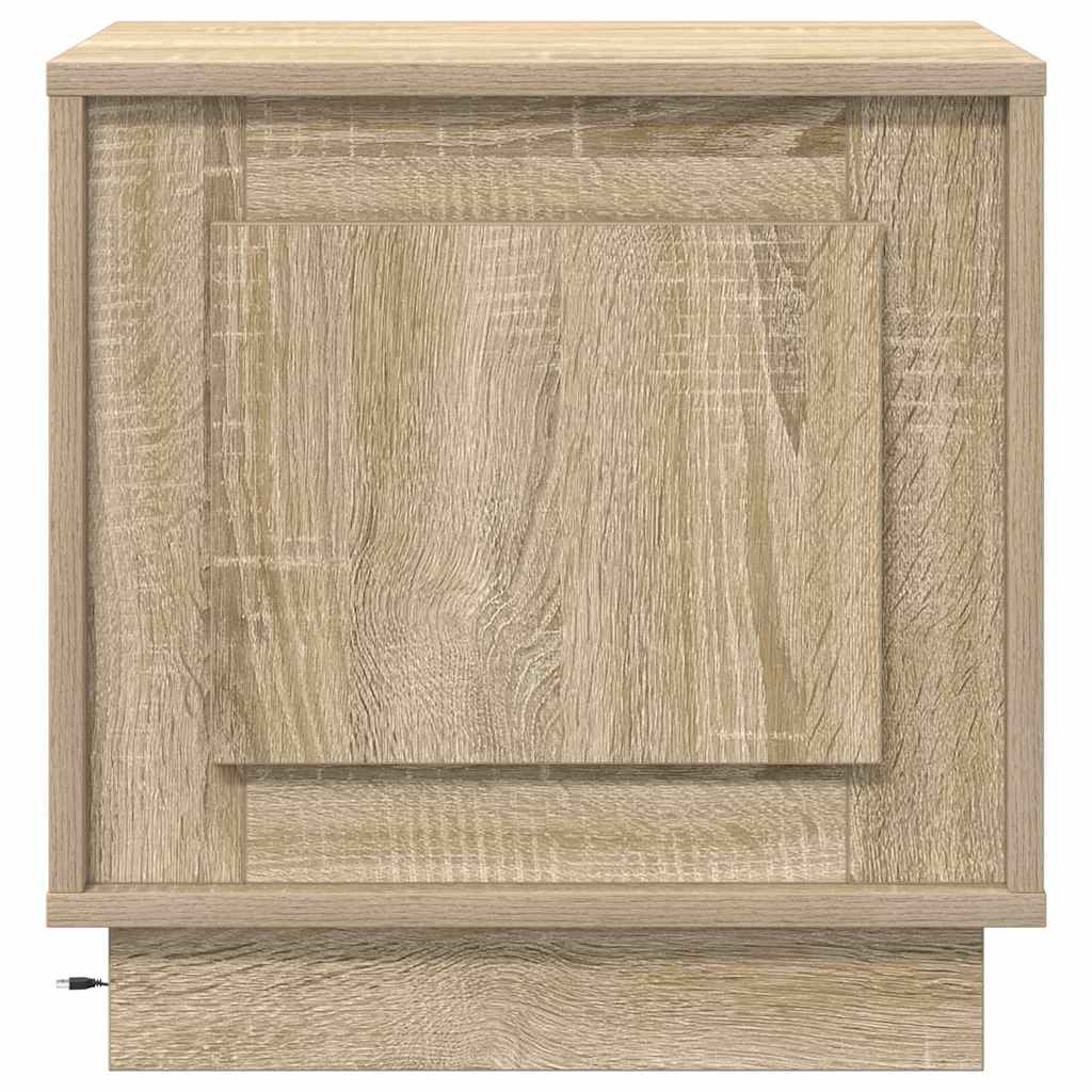 Nachtkastje 2 pcs Sonoma Eiken 44 x 34,5 x 45 cm Bewerkt hout is nu te koop bij PeponiXL, paradijselijk wonen!