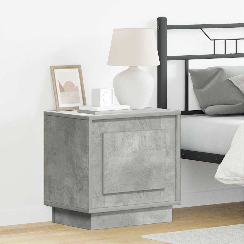 Nachtkastje Beton Grijs 44 x 34,5 x 45 cm Bewerkt hout is nu te koop bij PeponiXL, paradijselijk wonen!