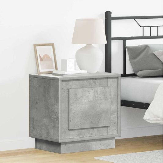 Nachtkastje Beton Grijs 44 x 34,5 x 45 cm Bewerkt hout is nu te koop bij PeponiXL, paradijselijk wonen!