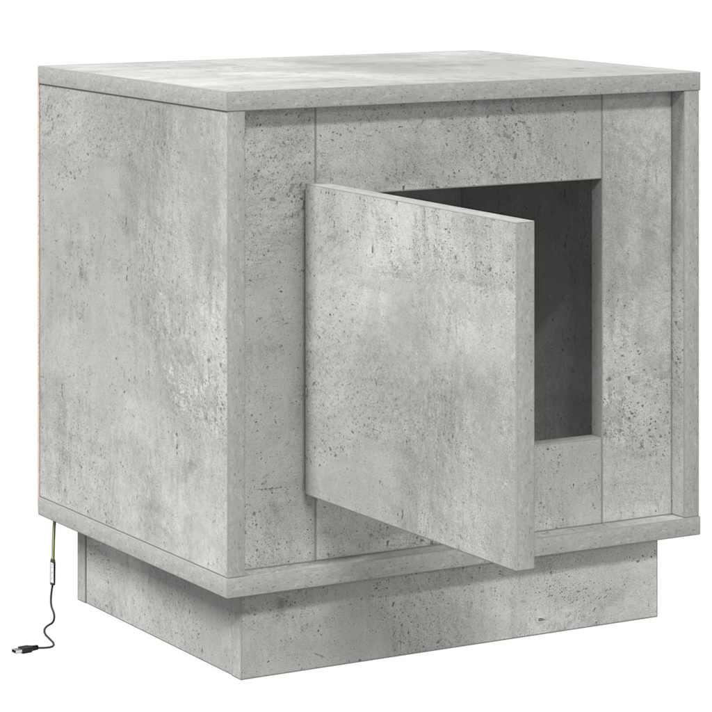 Nachtkastje Beton Grijs 44 x 34,5 x 45 cm Bewerkt hout is nu te koop bij PeponiXL, paradijselijk wonen!