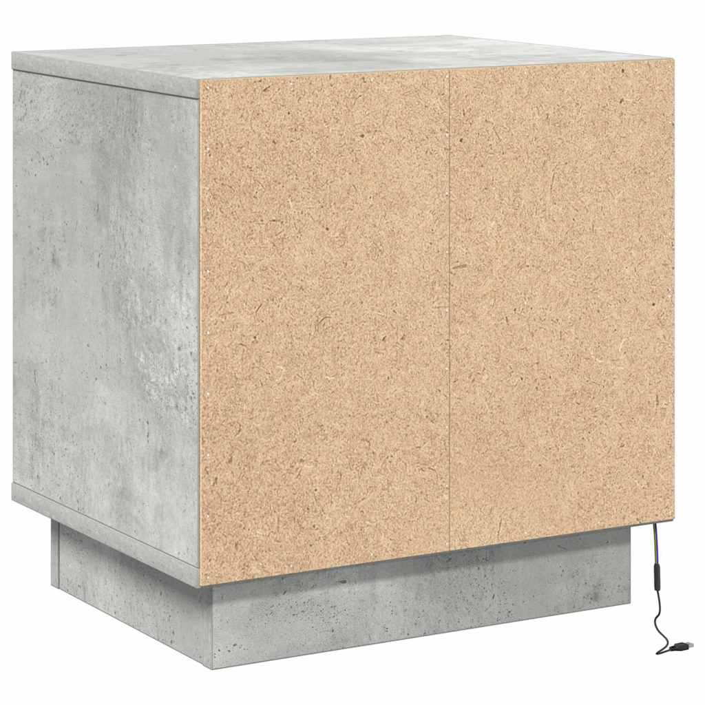Nachtkastje Beton Grijs 44 x 34,5 x 45 cm Bewerkt hout is nu te koop bij PeponiXL, paradijselijk wonen!