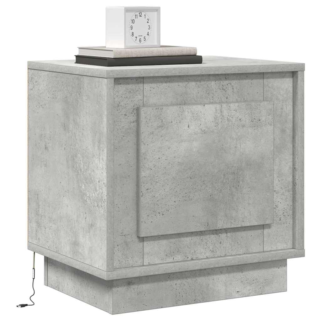 Nachtkastje Beton Grijs 44 x 34,5 x 45 cm Bewerkt hout is nu te koop bij PeponiXL, paradijselijk wonen!