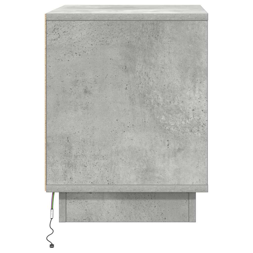 Nachtkastje Beton Grijs 44 x 34,5 x 45 cm Bewerkt hout is nu te koop bij PeponiXL, paradijselijk wonen!