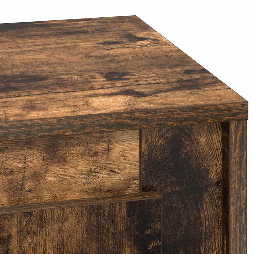 Nachtkastje Gerookt eiken 44 x 34,5 x 45 cm Bewerkt hout is nu te koop bij PeponiXL, paradijselijk wonen!