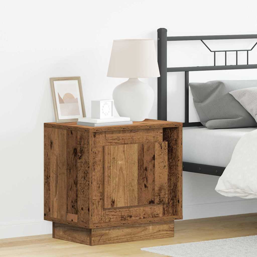 Nachtkastje Oudhout 44 x 34,5 x 45 cm Bewerkt hout is nu te koop bij PeponiXL, paradijselijk wonen!