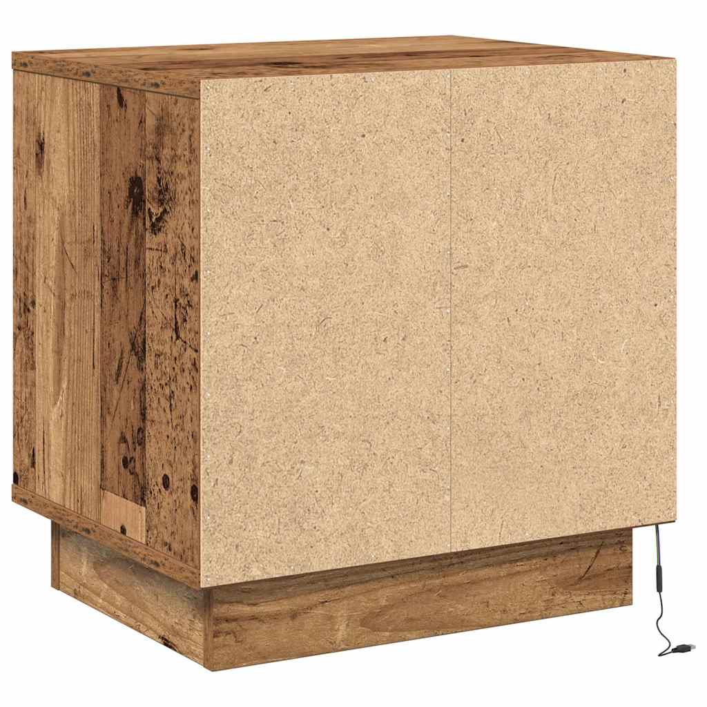 Nachtkastje Oudhout 44 x 34,5 x 45 cm Bewerkt hout is nu te koop bij PeponiXL, paradijselijk wonen!