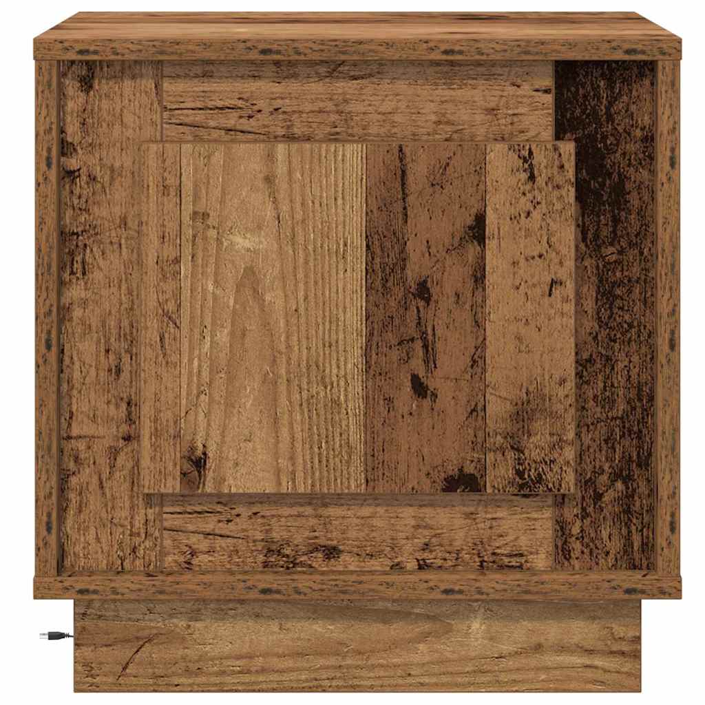 Nachtkastje Oudhout 44 x 34,5 x 45 cm Bewerkt hout is nu te koop bij PeponiXL, paradijselijk wonen!
