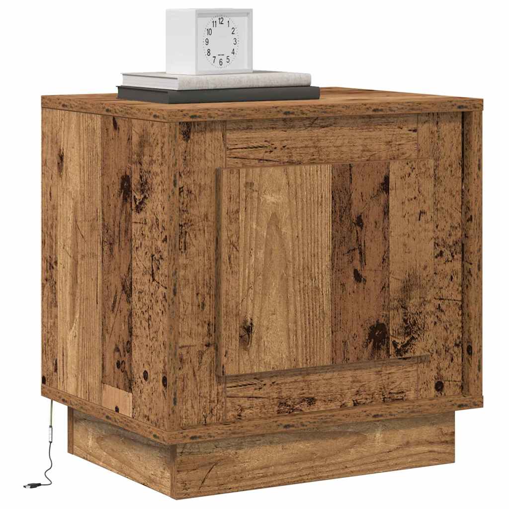 Nachtkastje Oudhout 44 x 34,5 x 45 cm Bewerkt hout is nu te koop bij PeponiXL, paradijselijk wonen!