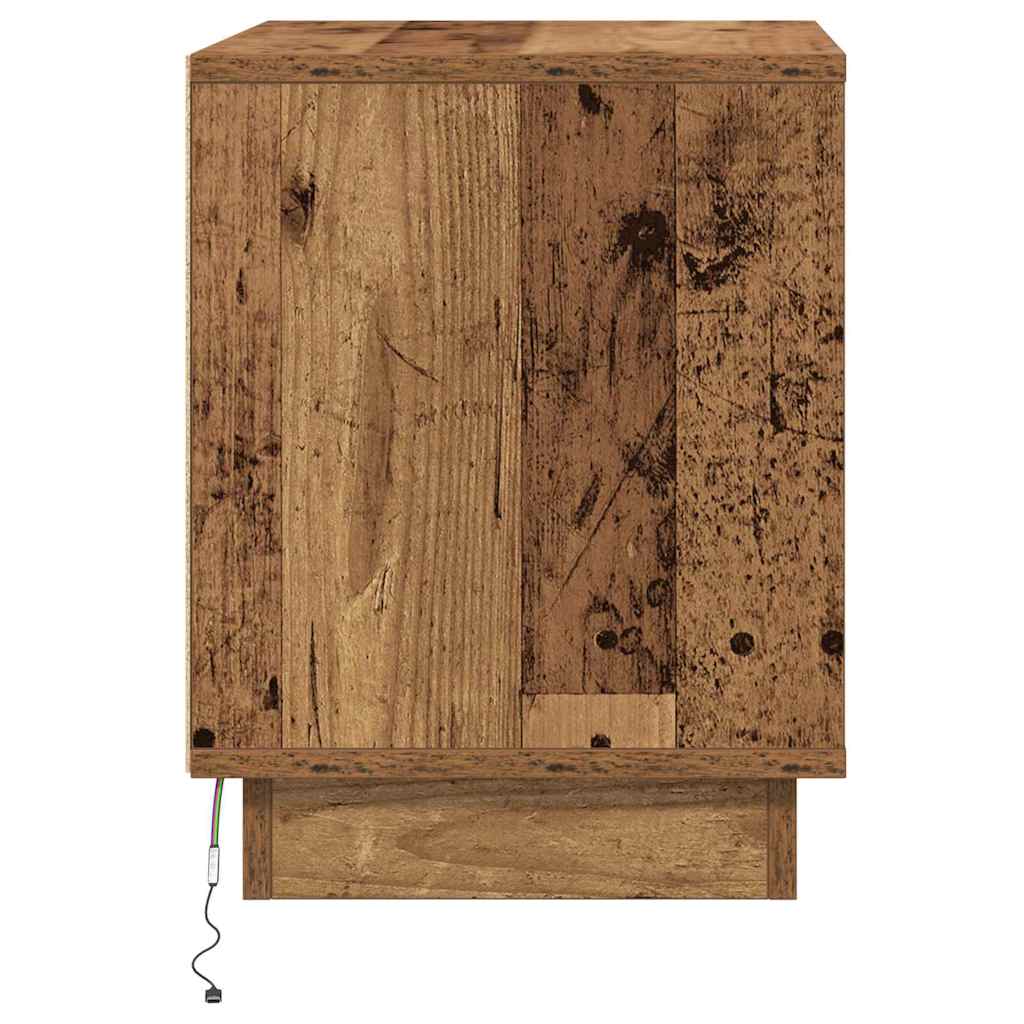 Nachtkastje Oudhout 44 x 34,5 x 45 cm Bewerkt hout is nu te koop bij PeponiXL, paradijselijk wonen!
