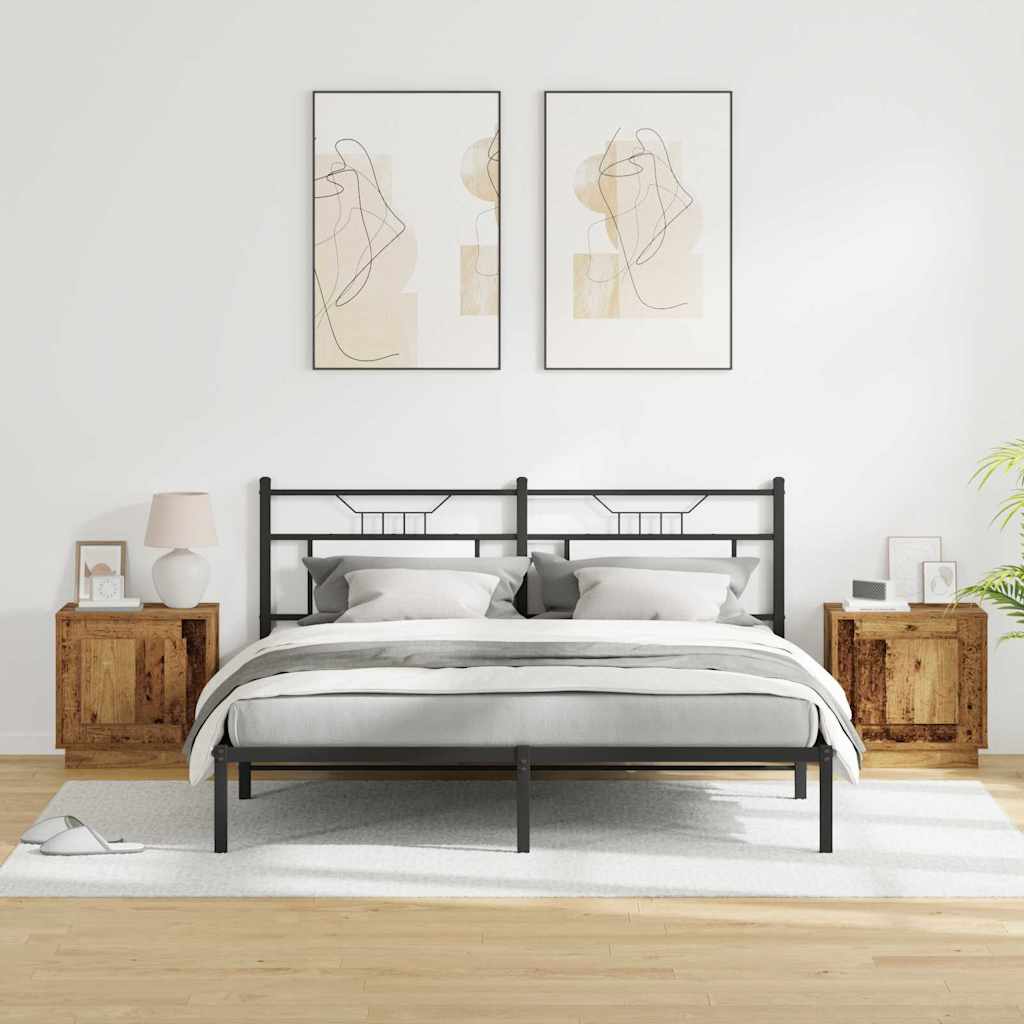 Nachtkastje 2 pcs Oudhout 44 x 34,5 x 45 cm Bewerkt hout is nu te koop bij PeponiXL, paradijselijk wonen!