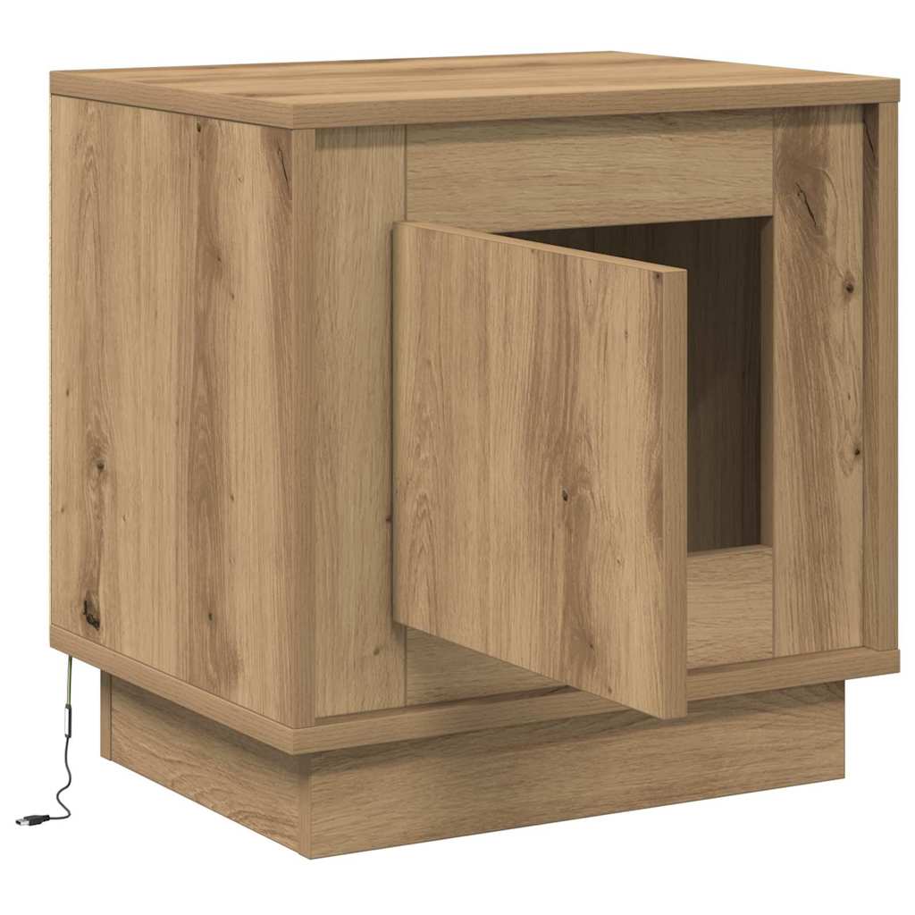 Nachtkastje Artisan Eiken 44 x 34,5 x 45 cm Bewerkt hout is nu te koop bij PeponiXL, paradijselijk wonen!