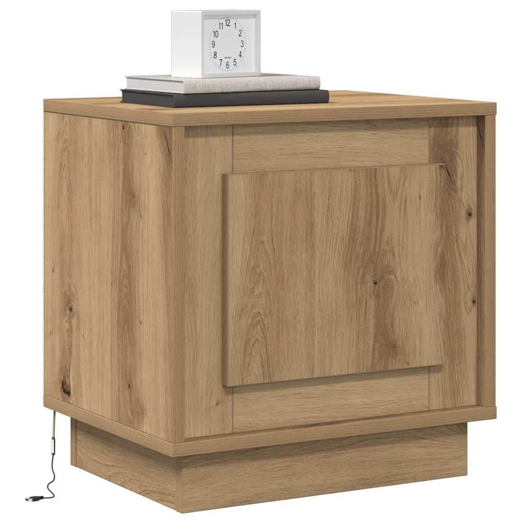 Nachtkastje Artisan Eiken 44 x 34,5 x 45 cm Bewerkt hout is nu te koop bij PeponiXL, paradijselijk wonen!