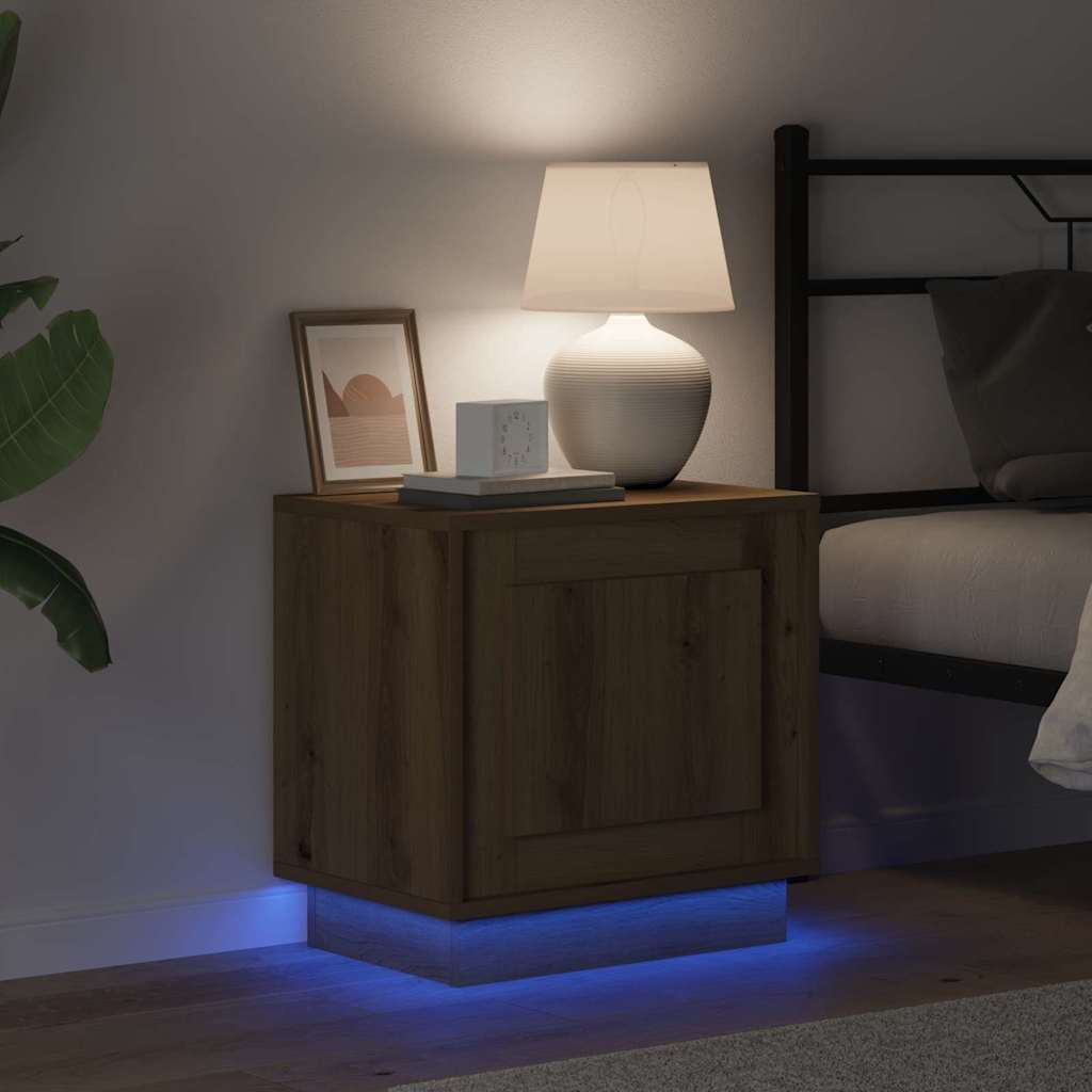 Nachtkastje 2 pcs Artisan Eiken 44 x 34,5 x 45 cm Bewerkt hout is nu te koop bij PeponiXL, paradijselijk wonen!