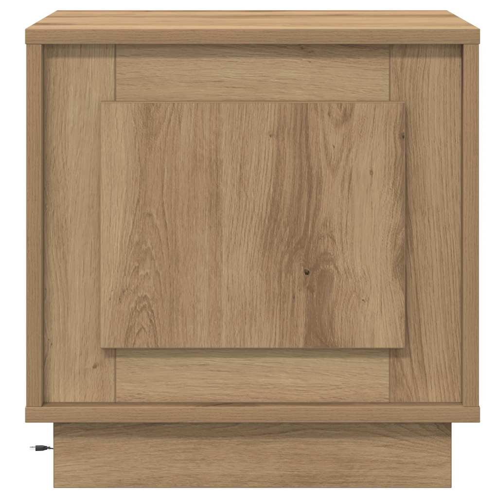Nachtkastje 2 pcs Artisan Eiken 44 x 34,5 x 45 cm Bewerkt hout is nu te koop bij PeponiXL, paradijselijk wonen!
