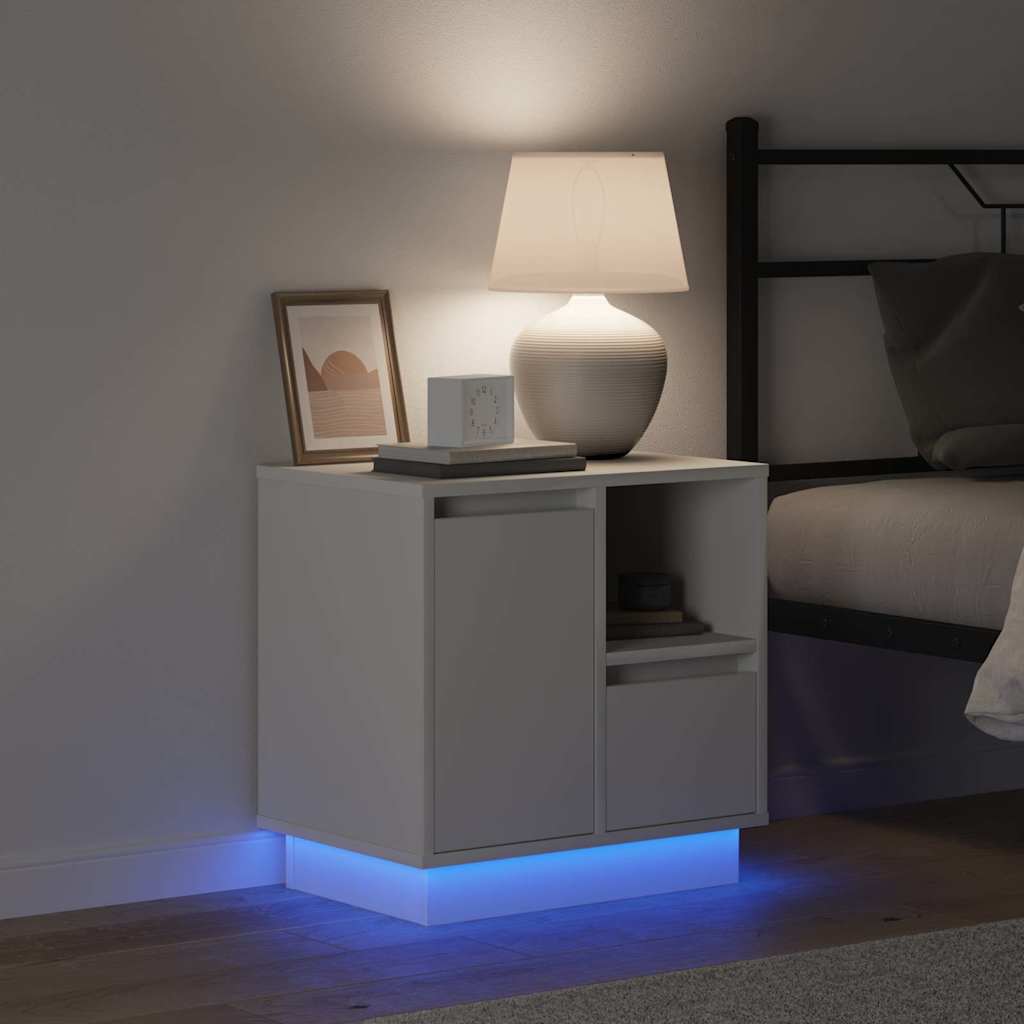 Nachtkastje met lade 2 pcs Wit 50 x 34,5 x 50 cm. Bewerkt hout is nu te koop bij PeponiXL, paradijselijk wonen!