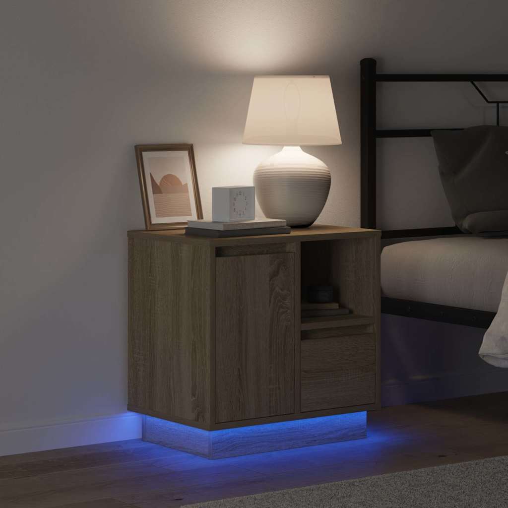 Nachtkastje Sonoma Eiken 50 x 34,5 x 50 cm. Bewerkt hout is nu te koop bij PeponiXL, paradijselijk wonen!