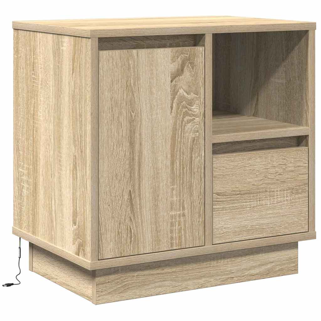 Nachtkastje 2 pcs Sonoma Eiken 50 x 34,5 x 50 cm. Bewerkt hout is nu te koop bij PeponiXL, paradijselijk wonen!