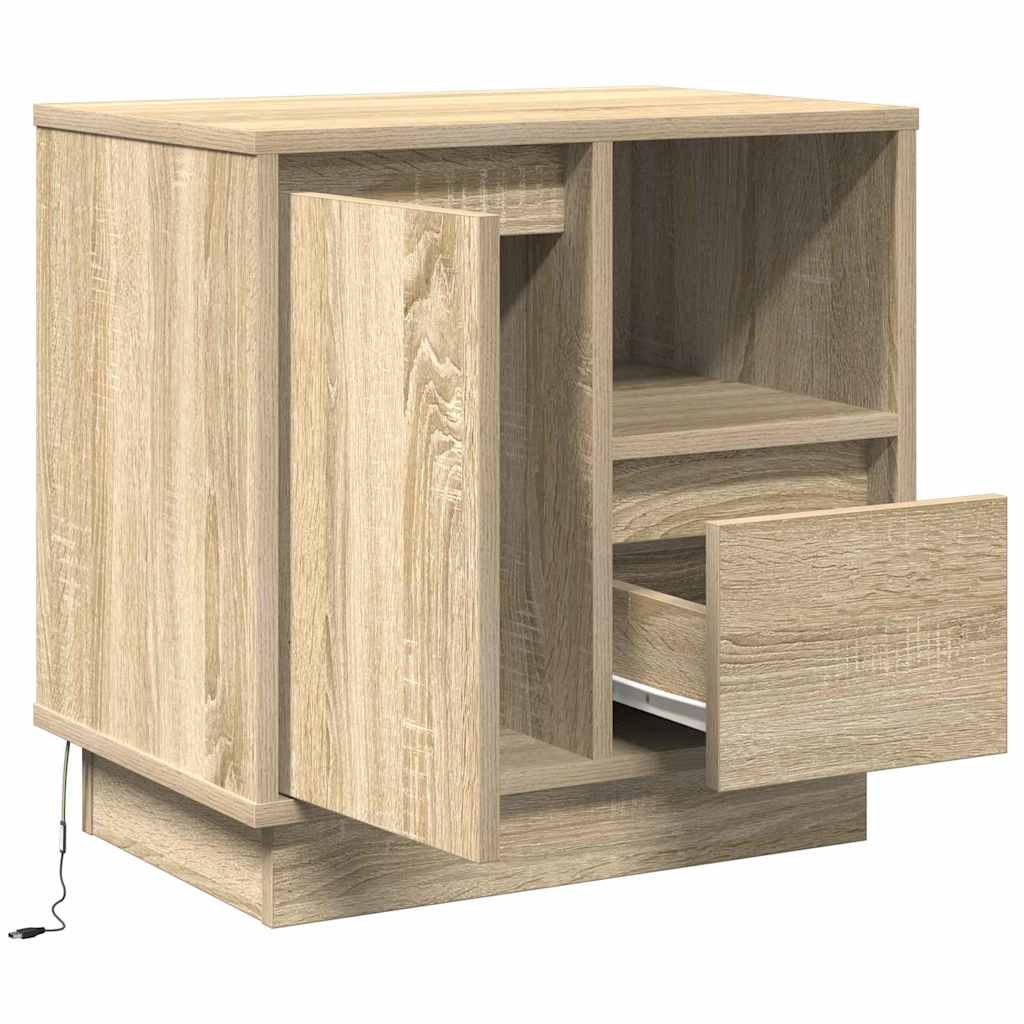 Nachtkastje 2 pcs Sonoma Eiken 50 x 34,5 x 50 cm. Bewerkt hout is nu te koop bij PeponiXL, paradijselijk wonen!