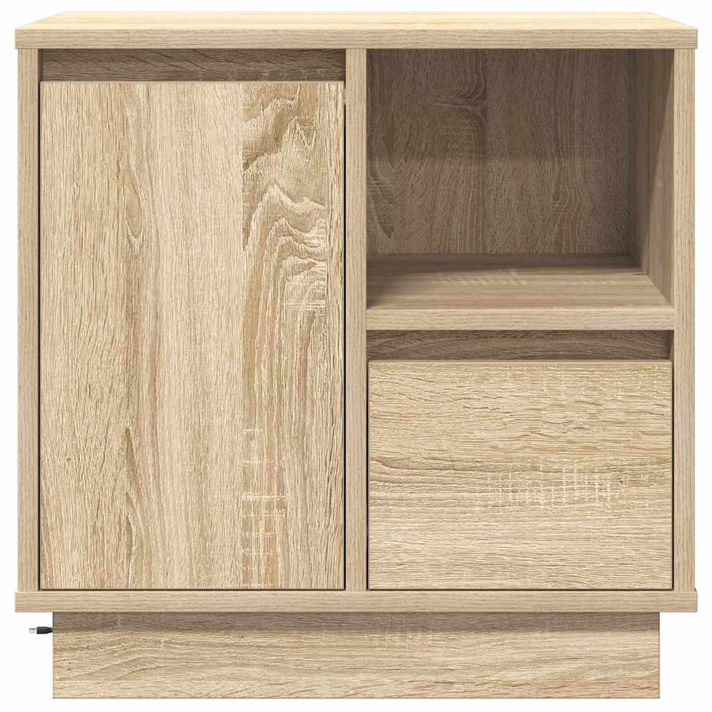Nachtkastje 2 pcs Sonoma Eiken 50 x 34,5 x 50 cm. Bewerkt hout is nu te koop bij PeponiXL, paradijselijk wonen!
