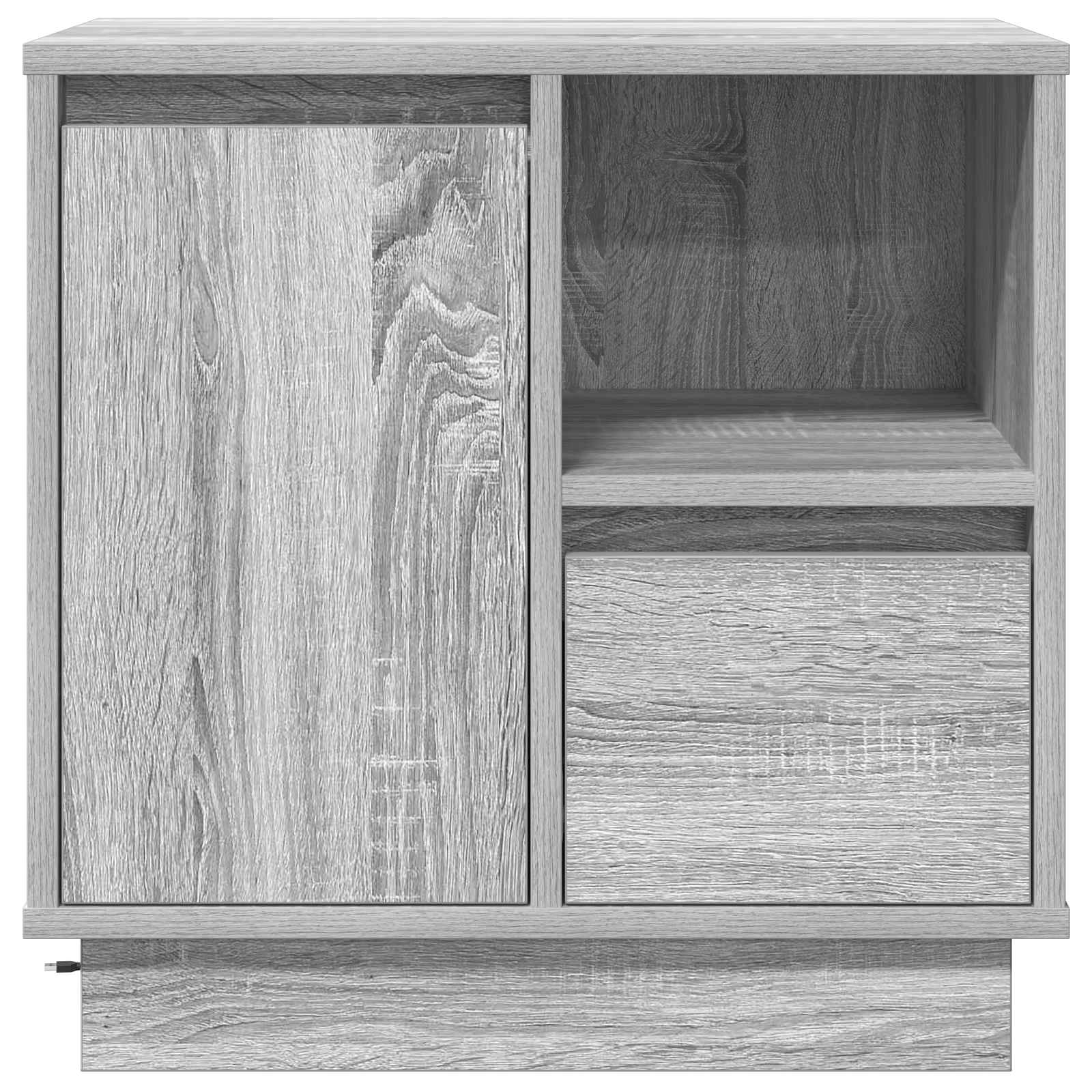 Nachtkastje 2 pcs Grijs 50 x 34,5 x 50 cm. Bewerkt hout is nu te koop bij PeponiXL, paradijselijk wonen!