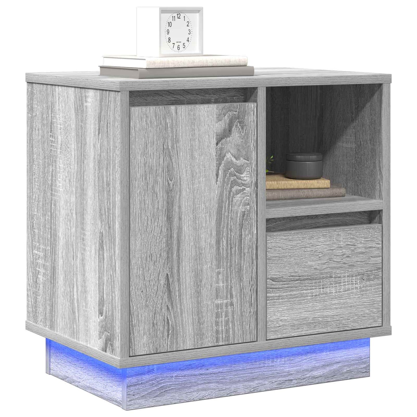 Nachtkastje 2 pcs Grijs 50 x 34,5 x 50 cm. Bewerkt hout is nu te koop bij PeponiXL, paradijselijk wonen!