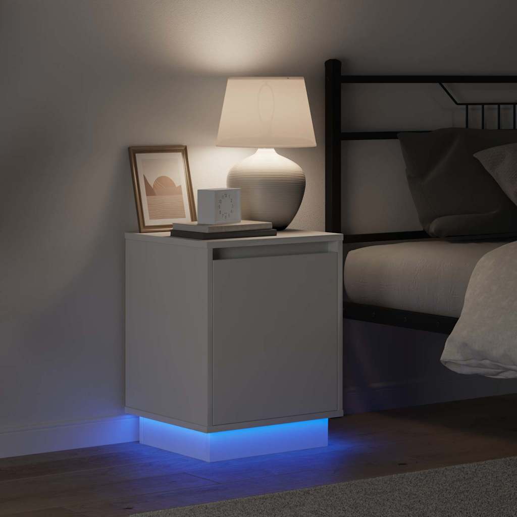 Nachtkastje 2 pcs Wit 39 x 34,5 x 50 cm Bewerkt hout is nu te koop bij PeponiXL, paradijselijk wonen!