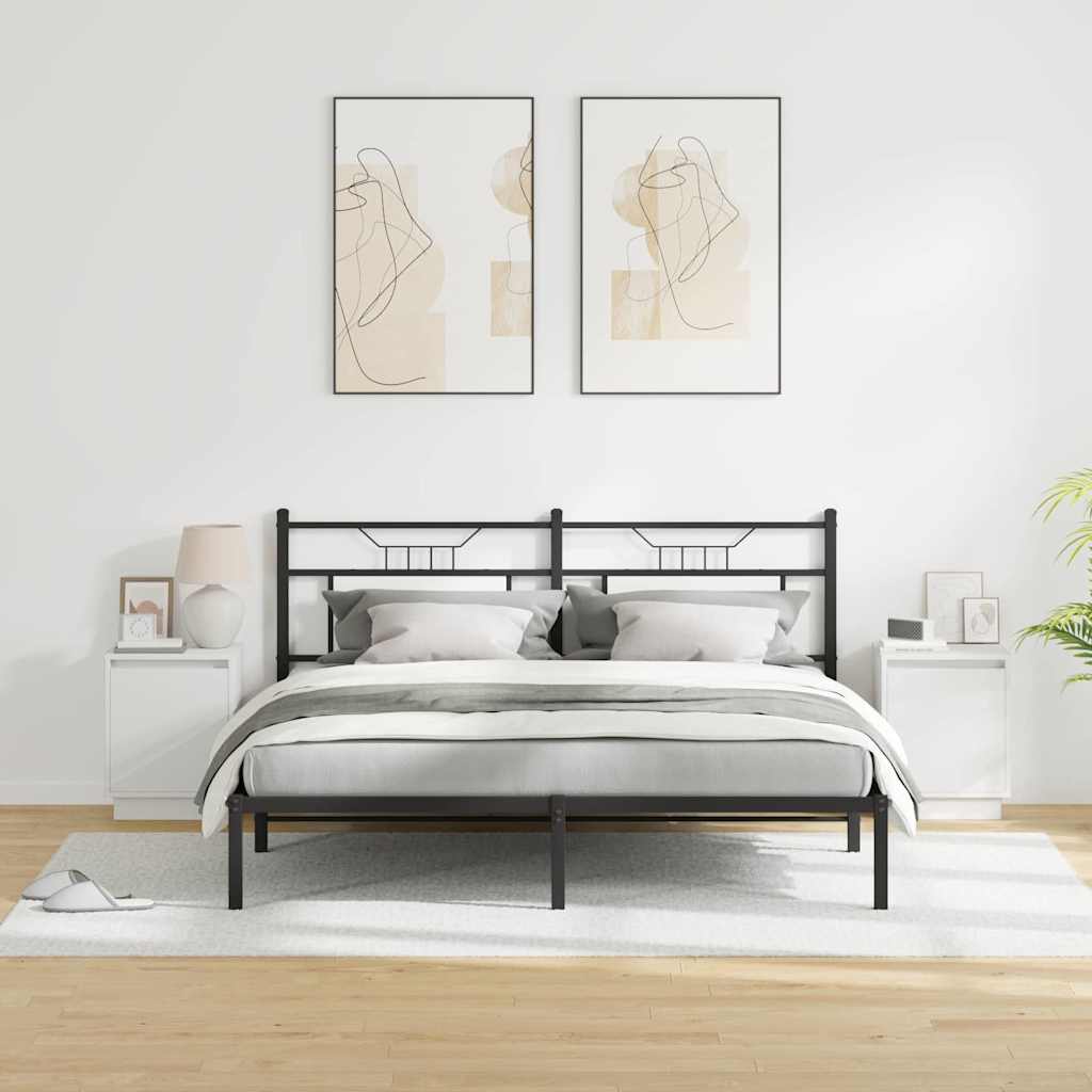 Nachtkastje 2 pcs Wit 39 x 34,5 x 50 cm Bewerkt hout is nu te koop bij PeponiXL, paradijselijk wonen!