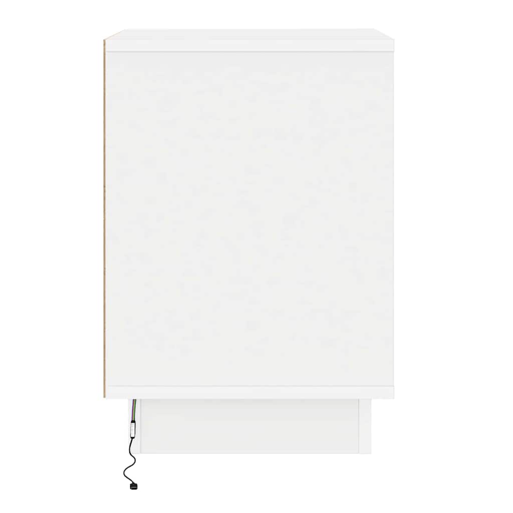 Nachtkastje 2 pcs Wit 39 x 34,5 x 50 cm Bewerkt hout is nu te koop bij PeponiXL, paradijselijk wonen!