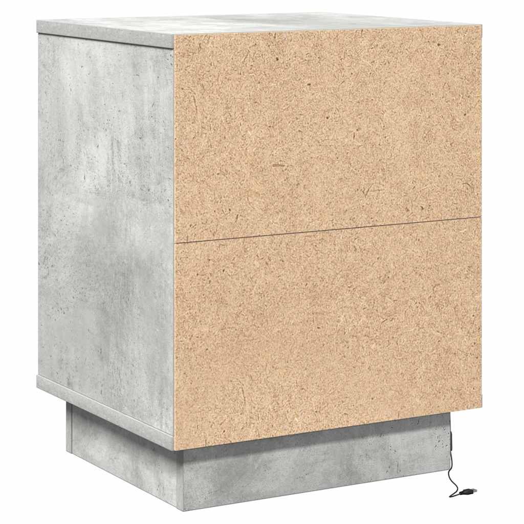 Nachtkastje 2 pcs Beton Grijs 39 x 34,5 x 50 cm Bewerkt hout is nu te koop bij PeponiXL, paradijselijk wonen!