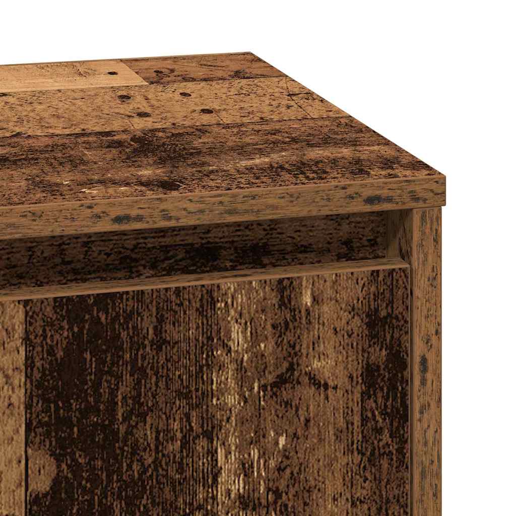 Nachtkastje Oudhout 39 x 34,5 x 50 cm Bewerkt hout is nu te koop bij PeponiXL, paradijselijk wonen!