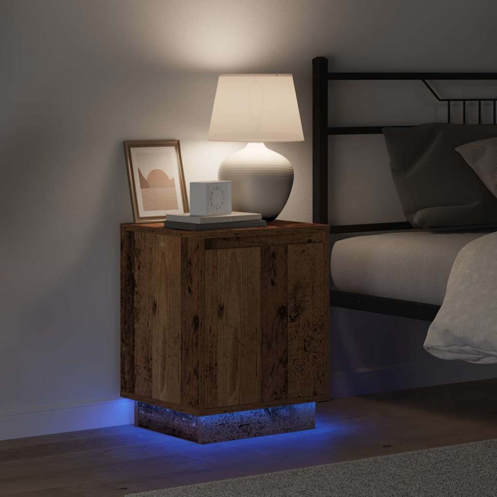 Nachtkastje Oudhout 39 x 34,5 x 50 cm Bewerkt hout is nu te koop bij PeponiXL, paradijselijk wonen!