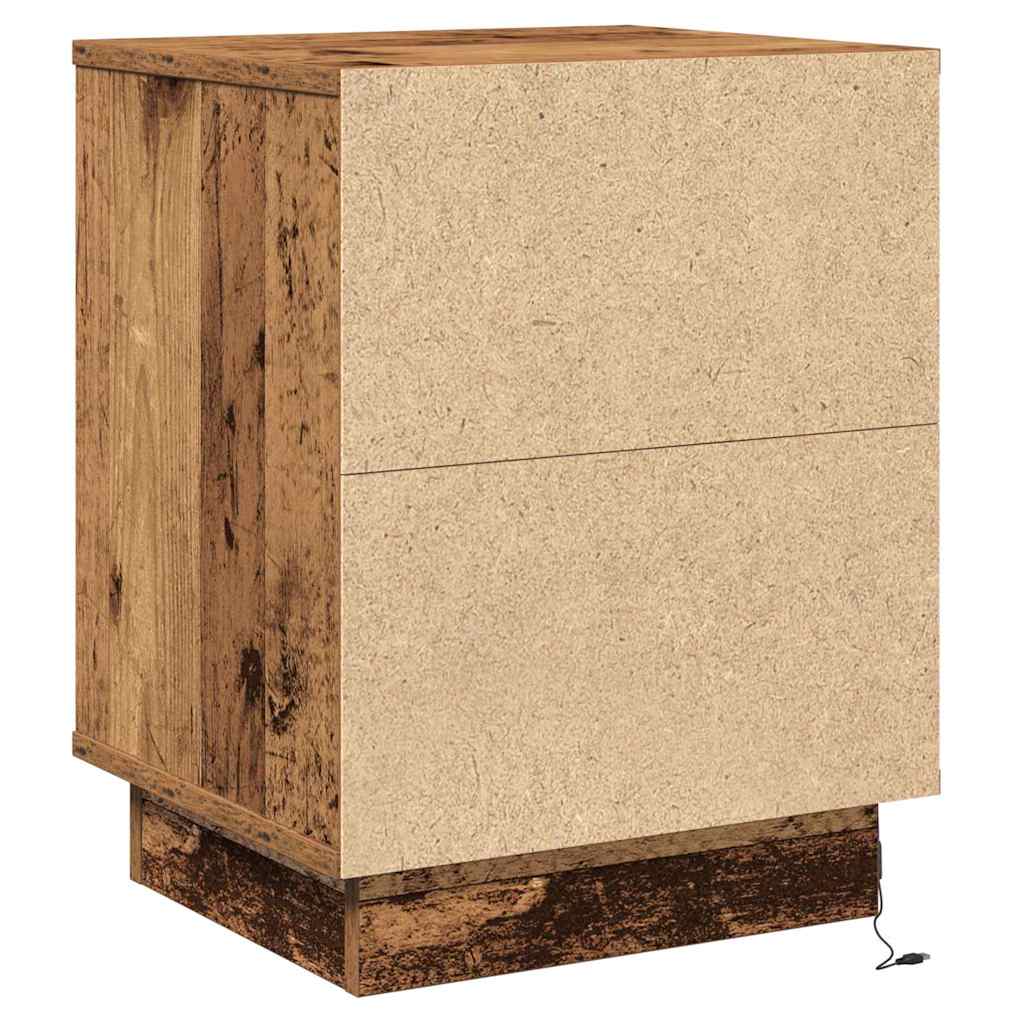 Nachtkastje Oudhout 39 x 34,5 x 50 cm Bewerkt hout is nu te koop bij PeponiXL, paradijselijk wonen!