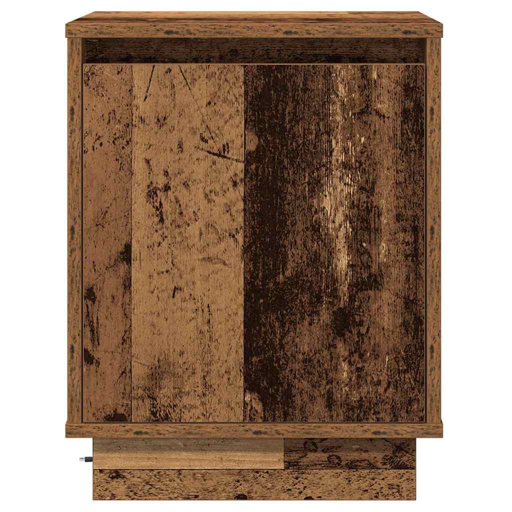 Nachtkastje Oudhout 39 x 34,5 x 50 cm Bewerkt hout is nu te koop bij PeponiXL, paradijselijk wonen!