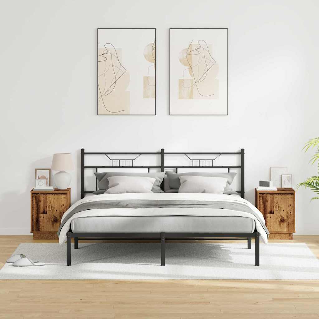 Nachtkastje 2 pcs Oudhout 39 x 34,5 x 50 cm Bewerkt hout is nu te koop bij PeponiXL, paradijselijk wonen!