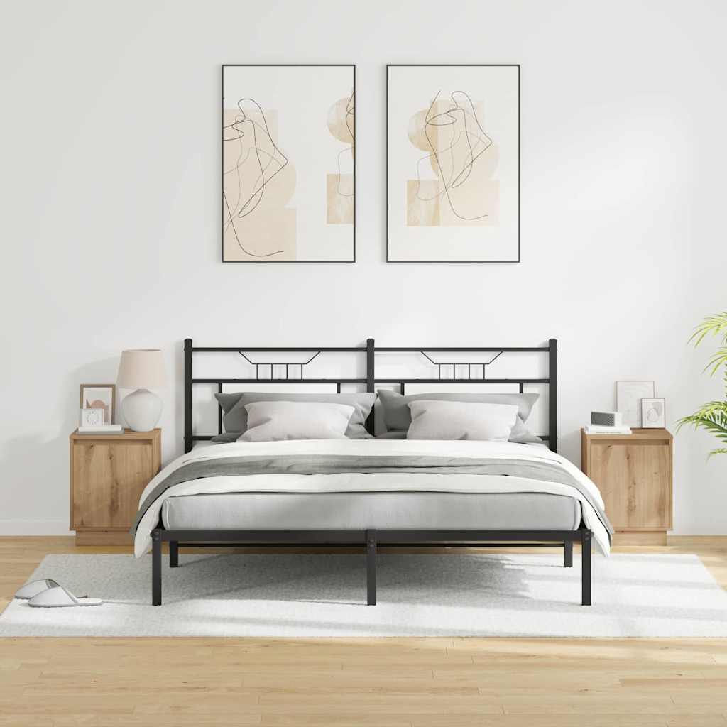 Nachtkastje 2 pcs Artisan Eiken 39 x 34,5 x 50 cm Bewerkt hout is nu te koop bij PeponiXL, paradijselijk wonen!