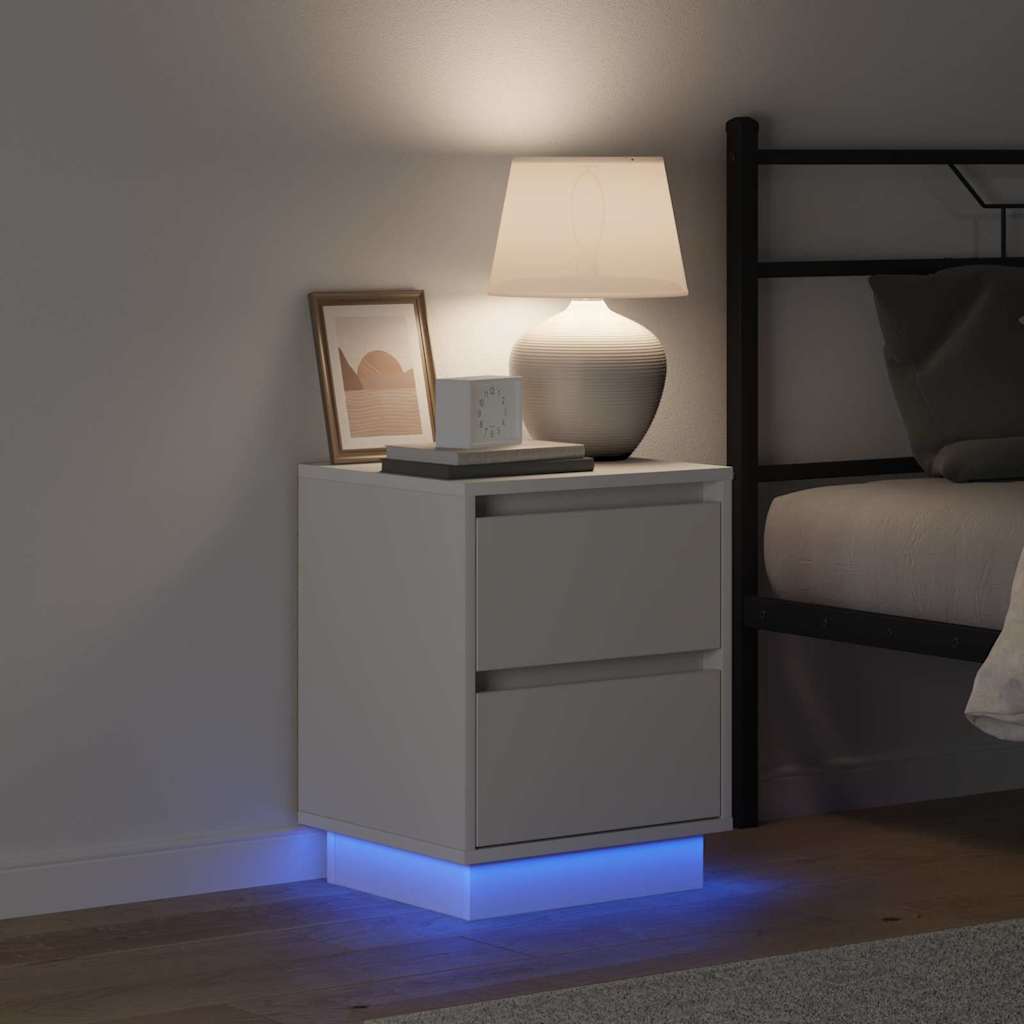 Nachtkastje met lade 2 pcs Wit 39 x 34,5 x 50 cm Bewerkt hout is nu te koop bij PeponiXL, paradijselijk wonen!