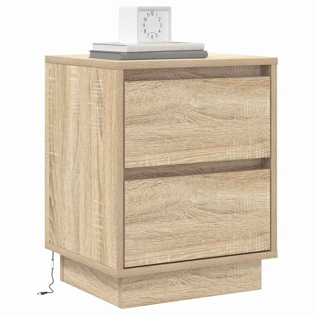 Nachtkastje Sonoma Eiken 39 x 34,5 x 50 cm Bewerkt hout is nu te koop bij PeponiXL, paradijselijk wonen!