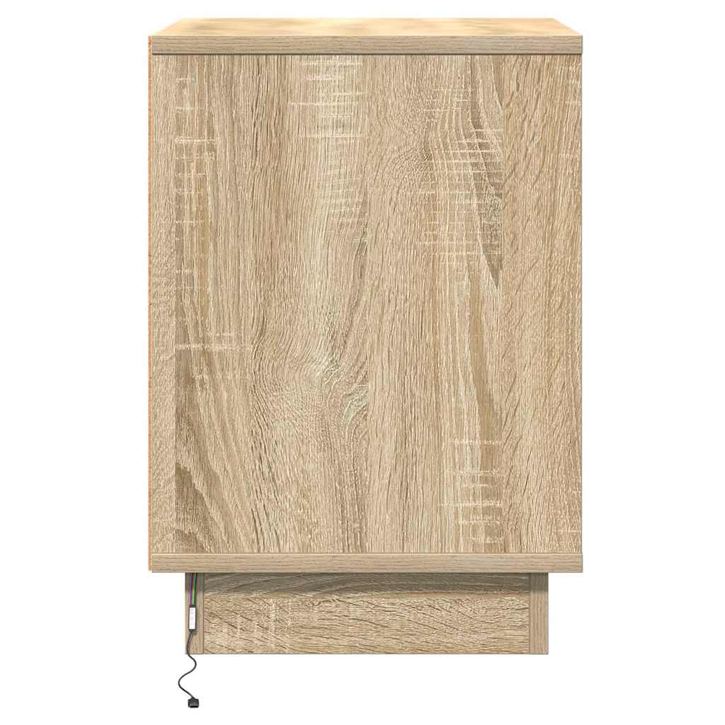 Nachtkastje Sonoma Eiken 39 x 34,5 x 50 cm Bewerkt hout is nu te koop bij PeponiXL, paradijselijk wonen!