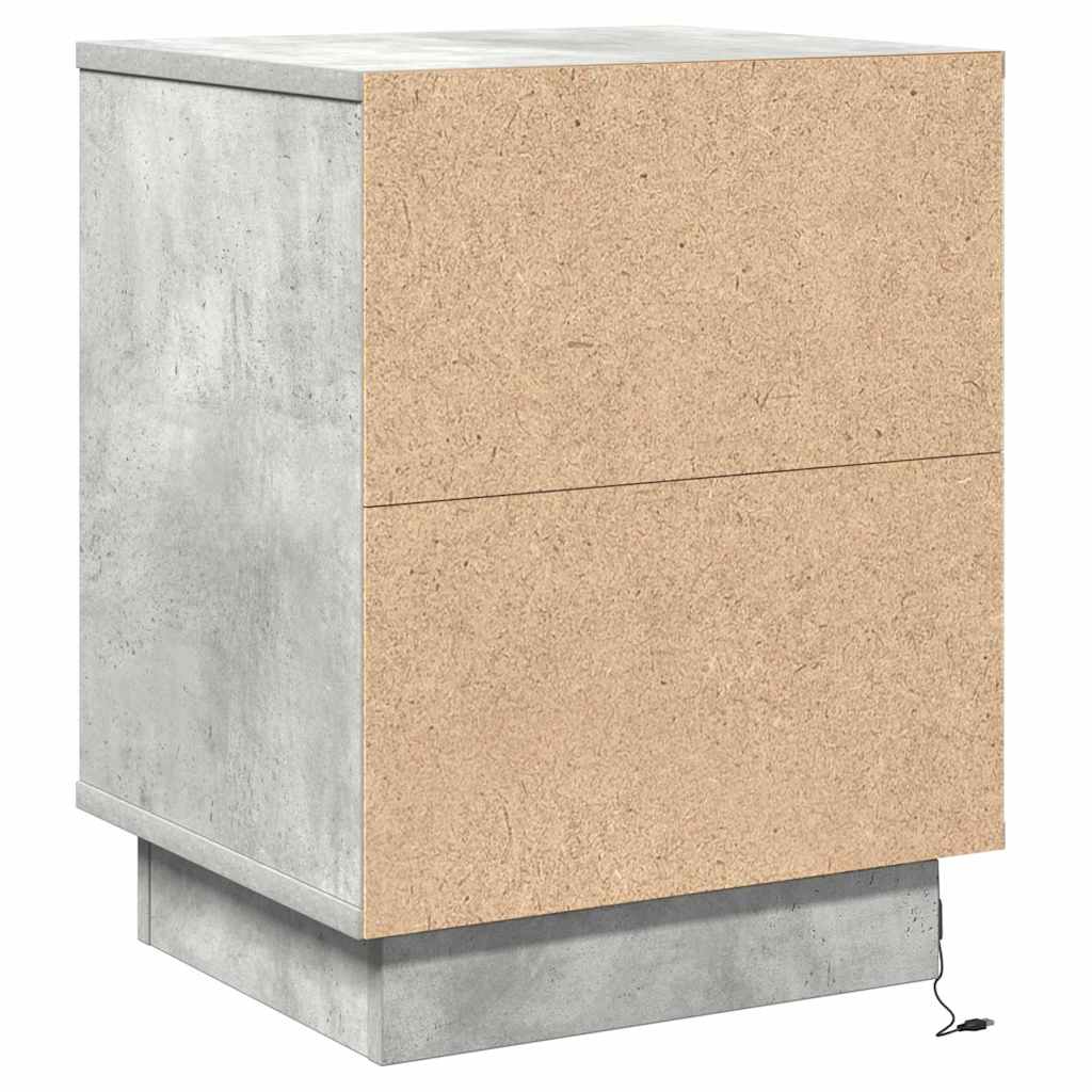 Nachtkastje met lade Beton Grijs 39 x 34,5 x 50 cm Bewerkt hout is nu te koop bij PeponiXL, paradijselijk wonen!
