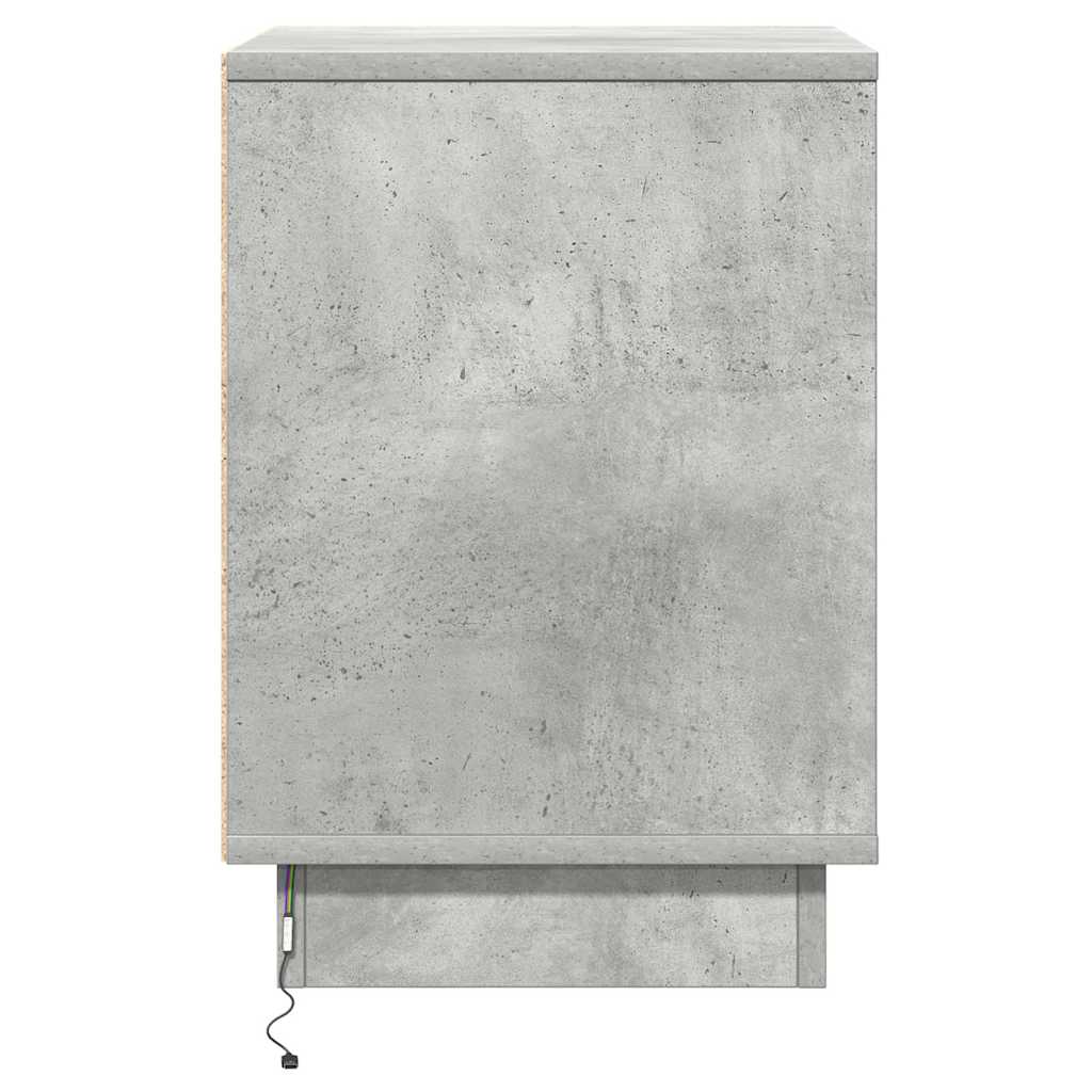 Nachtkastje met lade Beton Grijs 39 x 34,5 x 50 cm Bewerkt hout is nu te koop bij PeponiXL, paradijselijk wonen!
