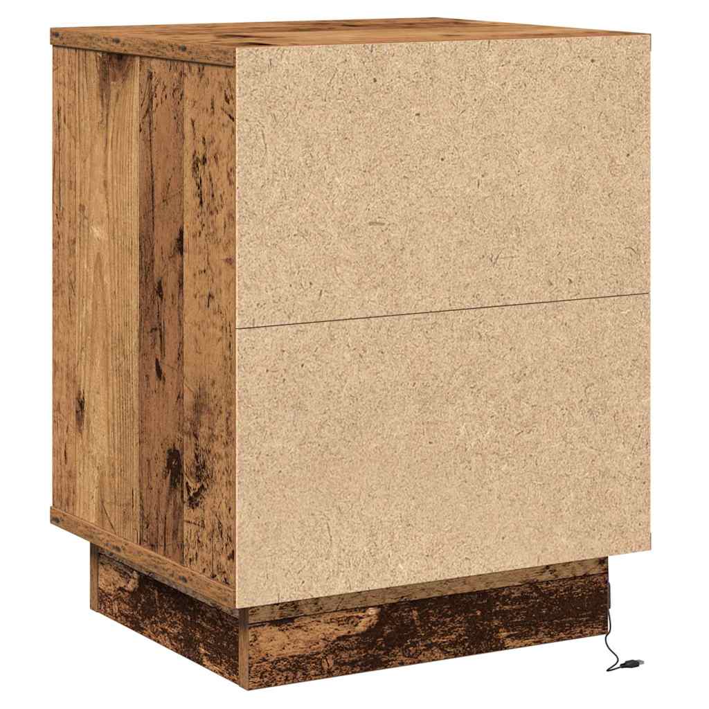 Nachtkastje met lade Oudhout 39 x 34,5 x 50 cm Bewerkt hout is nu te koop bij PeponiXL, paradijselijk wonen!
