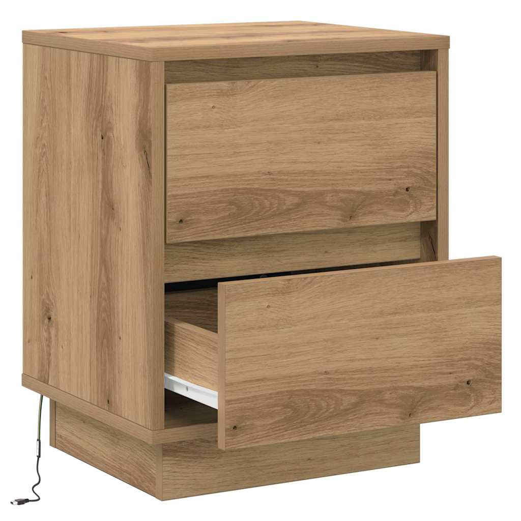 Nachtkastje Artisan Eiken 39 x 34,5 x 50 cm Bewerkt hout is nu te koop bij PeponiXL, paradijselijk wonen!